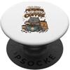 Caffeine Lover Sarcastic Office Humor De Coffee Addict Troppo mattina non abbastanza ufficio caffè PopSockets PopGrip Adesivo