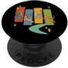 Mid-century Modern Cats 50's 60s Style V Retro Vintage Mid-century Modern Look Cats 50's 60's Style PopSockets PopGrip Adesivo