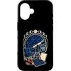 Jimbeels Custodia per iPhone 16 SCOPE NIGHT CLUB Astronomia Telescopio Festa delle Stelle