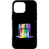 Retro Colorful Paint Vibes Custodia per iPhone 16 Pro Max Floppy Disk retrò con vernice gocciolante