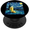 Night Snack Art Co Burro Alimentare Fan Dairy Cucina Swirly Notte Pittura Arte PopSockets PopGrip Adesivo