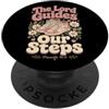 Christian Bible Scripture Proverbs 19 9 Il Signore guida i nostri passi Proverbi 16:9 Versetto della Bibbia PopSockets PopGrip Adesivo