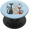 Mid-century Modern Cats 50's 60s Style V Retro Vintage Mid-century Modern Look Cats 50's 60's Style PopSockets PopGrip Adesivo
