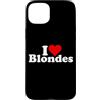 I HEART LOVE BLONDES Custodia per iPhone 15 Plus I LOVE CUORE BIONDI CAPELLI BIONDI