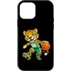 Bahaa's Tee Custodia per iPhone 12 mini Leopard Basketball Mascot Dribbling Sports Graphic