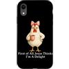 First of All Jesus Thinks I'm A Delight Custodia per iPhone XR Prima di tutto Gesù pensa che io sia una delizia Umorismo di pollo caffè