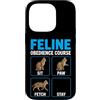 Purrfectly Untrainable Felines Custodia per iPhone 14 Pro Corso di obbedienza felina divertente formazione per gatti