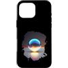 PM-Artistic Custodia per iPhone 16 Pro Max Perla nella sabbia e supernova in una sfera di vetro