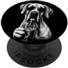 Retro Great Dane Coffee Dog Meme Alano bere caffè freddo divertente amante dei cani PopSockets PopGrip Adesivo