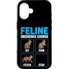 Purrfectly Untrainable Felines Custodia per iPhone 16 Corso di obbedienza felina divertente formazione per gatti