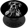 Retro Great Dane Coffee Dog Meme Arlecchino Alano Bere Caffè Ghiacciato Divertente Amante dei Cani PopSockets PopGrip Adesivo