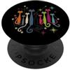 Mid-century Modern Cats 50's 60s Style V Retro Vintage Mid-century Modern Look Cats 50's 60's Style PopSockets PopGrip Adesivo
