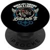 Two Wheels Endless Adventures Quando la vita ti getta una curva piegarsi dentro motociclista PopSockets PopGrip Adesivo