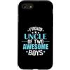 two nephews uncle pride awesome boys fam Custodia per iPhone SE (2020) / 7/8 Orgoglioso zio di due ragazzi fantastici