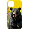 New Mexico Territory Symbols Gifts & Tee Custodia per iPhone 13 Un orso di colore nero circondato da Yucca fiore New Mexico