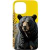 New Mexico Territory Symbols Gifts & Tee Custodia per iPhone 13 Pro Max Un orso di colore nero circondato da Yucca fiore New Mexico