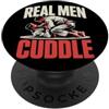 Arti Marziali Lotta A Terra Umorismo Uom Real Men Cuddle BJJ Brazilian Jiu Jitsu MMA Grappling Judo PopSockets PopGrip Adesivo