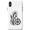 Regali di Santi Cattolici & Co. Custodia per iPhone X/XS Simbolo cattolico di Santa Caterina d'Alessandria