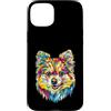 Pomeranian Puppy Lover PS Custodia per iPhone 15 Plus Pomerania Geometrica Pop Art Closeup Ritratto Cucciolo Faccia