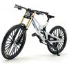 Generisch Modello universale di bicicletta con dita, scala 1:10, giocattolo per mountain bike, decorazione in miniatura, modello di bicicletta pieghevole (bianco-35)