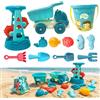 KUKUTrue® Giocattolo 2 3 4 5 Anni, 13 Pezzi, Set di Giochi da Spiaggia E Sabbia con Ruota Ad Acqua, Giocattolo da Sabbia da 2 Anni, Giocattolo da Spiaggia per Bambini, Regalo 2-5 Ragazzi Ragazze