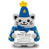 Aurelx Gatti all'uncinetto positivi, bambola tascabile, portafortuna all'uncinetto con biglietto di incoraggiamento, regalo per fidanzata, famiglia, colleghi, amici