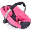 Bayer Chic 2000 - Seggiolino auto per bambole, accessori per bambole, coriandoli, rosa, 708-84, 45 x 31 x 32 cm
