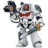 JOYTOY Warhammer 40K 1/18 Action Figure White Scars Terminator 1 con Power Sword e Storm Bolter 14 cm Modello da collezione Regali di compleanno Modello Warhammer Series