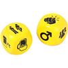 Out of the blue Tipsy Dice - Set di 2 dadi in legno, 2,5 cm