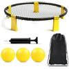 Probuk Completo giochi da spiaggia, Roundnet Set con Roundnet e 3 palline, gioco outdoor per adulti e bambini, telaio ABS smontabile con pompa e borsa, per spiaggia, giardino, campeggio e parco