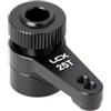 LCX Racing 1/10th RC Crawler Car CNC Alluminio Servo Saver Servo Braccio 25T per 1/10 RC Auto Axial RBX10 RYFT UTB10 Capra, Aggiornamenti Parti Accessori (nero)