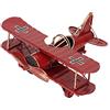 Hztyyier Modello Aereo Vintage, Biplano per Aerei in Ferro battuto per Oggetti di Scena, per Bambini, Decorazioni per la casa(Rosso)