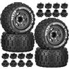 RcThjia MX28 Pneumatici da 2,8 pollici e ruote pre-incollati All-Terrain MT pneumatici con esagoni da 12 mm/14 mm - 1/10 Scala RC pneumatici per camion ARRMA Big Rock, Granite, Senton, Vorteks, Traxxas Slash