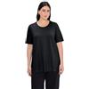 Ulla Popken Maglietta da Donna, Linea A, Girocollo, Colore Nero, 54/56