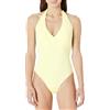 Amazon Essentials Costume Intero Halter Donna, Giallo Chiaro, 46