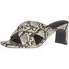 Amazon Essentials Sandalo con Tacco Incrociato con Cinturini Imbottiti e Soletta in Memory Foam Donna, Multi Ecopelle di Serpente, 44.5 EU