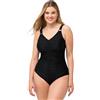 Ulla Popken Donna Costume Intero Nero 56