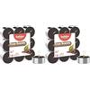 Bolsius True Scents Tealights Profumati in Aluminium Cup - Fragranza Oud Wood - Set di 36 Pezzi - Colore Marrone Cioccolato - Lunga Durata di 4 Ore - Candele Decorative - Cera - Senza Fumo