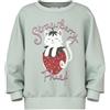 NAME IT Nmfvisus LS RLX Sweat Unb, Pale Aqua, 110 Bambina