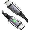INIU Cavo USB C USB C, [nero, 0,3 m] Cavo USB-C 5A Ricarica Rapida QC 4.0 Nylon Cavo Tipo C Caricabatterie Cellulare per iPhone 15 Pro Max Samsung S24 S23 Ultra iPad Pro MacBook Pixel 7 Pro Switch PS5