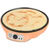 Bestron crepiera elettrica, Macchina per crêpes dal design retrò, per crêpes con Ø 30 cm, incl. spargitore di pastella e giratorta, con rivestimento antiaderente, 1000 watt, colore: Arancino