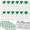 LIAILA 12 Sacchetti per Aspirapolvere Vorwerk Folletto VK200 VK220 VK220S FP200, con 3 filtri di protezione del motore. Sacca per polvere non tessuta di ricambio di alta qualità per Vorwerk VK200-220S FP200