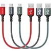 SIZUKA Cavo USB C [0.3M 3Pezzi] 3.1A Cavo USB Type-C Ricarica Rapida Nylon Cavo Tipo C per Samsung Galaxy S23 S22 S21 S20 S10 A71 A51 Huawei P50,Mate 40,MateBook,Xiaomi,OnePlus 9,Google Pixel 5,Realme