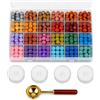 Novocloud 600 Pezzi Kit di Timbri per Ceralacca, 24 Colori Set Timbri per Sigillo in Ceralacca Con 1 Cucchiaio 4 Candele, Set Cera Sigillo per Decorare Buste Partecipazioni di Nozze Festival Cartoline