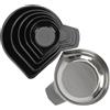 FUNNETOYU Vassoi per Bilancia Elettronica per Pesare Particelle e Piccoli Oggetti in Acciaio Inox e Abs Set 6 Pezzi Resistenti a Deformazioni in Cucine Domestiche e Pasticcerie