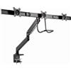 Gembird Supporto monitor Gembird braccio per 3 monitor 17-32"/8.58Kg Nero opaco [MA-DA3-03]