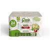 Grazie EcoNatural Grazie Natural, Asciugatutto 24 Rotoli, Bobina di Carta Assorbente Realizzata con Carta 100% Riciclata Fiberpack, Certificata Ecolabel e FSC Recycled, Made in Italy