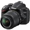 Nikon Reflex D3200 KIT 18-55 VRII Fotocamera, Lega di Magnesio, 1 Obiettivo Incluso, Af dx/Af-s dx, Nero