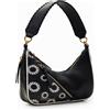 Desigual, Borsa piccola patch, Poliuretano, Nero, U