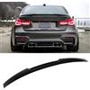 AUTOVISION Spoiler posteriore per BMW Serie 3 F30 M4 Style nero lucido (2012-2018) AUTOVISION